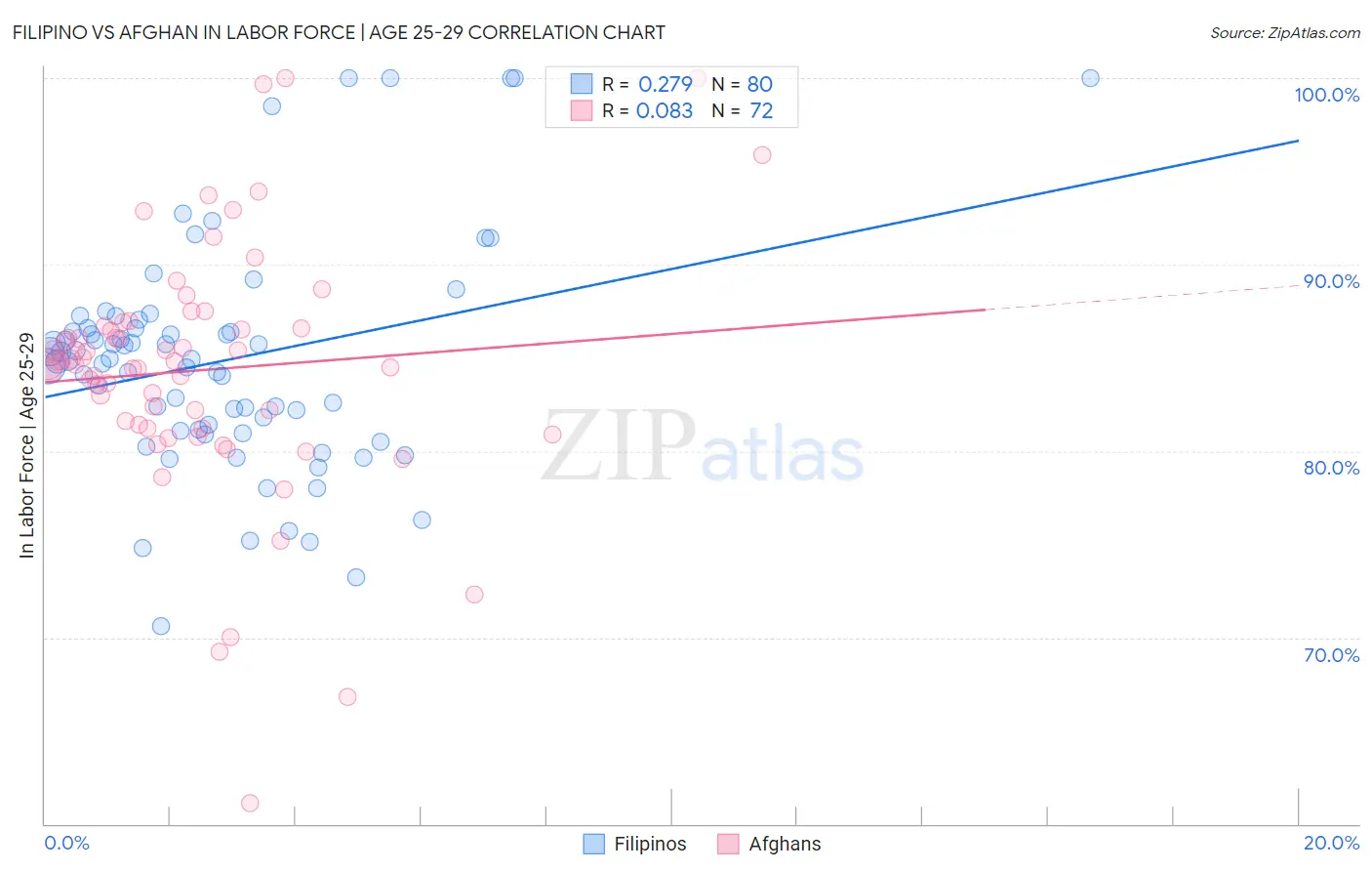 Filipino vs Afghan In Labor Force | Age 25-29