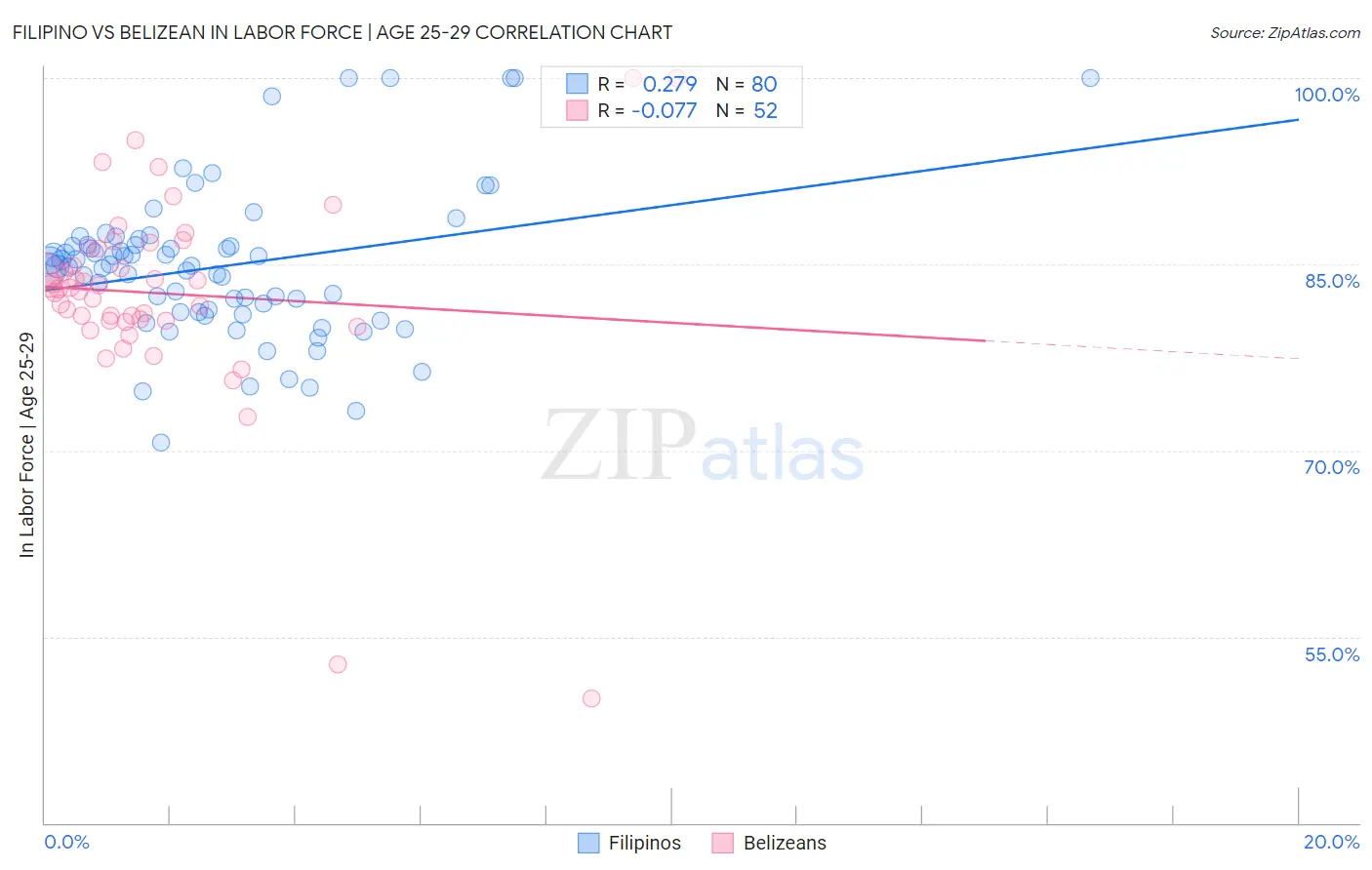 Filipino vs Belizean In Labor Force | Age 25-29