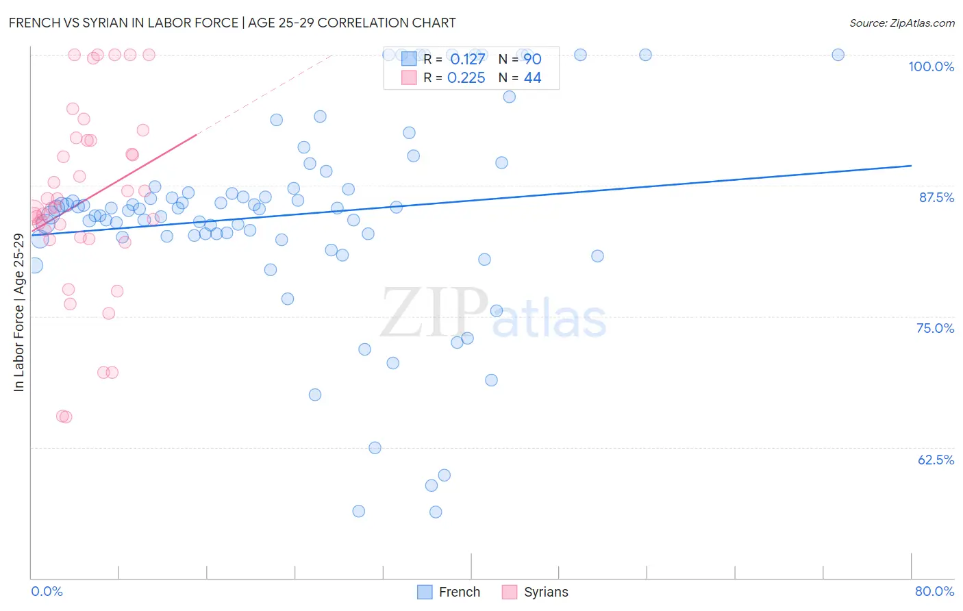 French vs Syrian In Labor Force | Age 25-29
