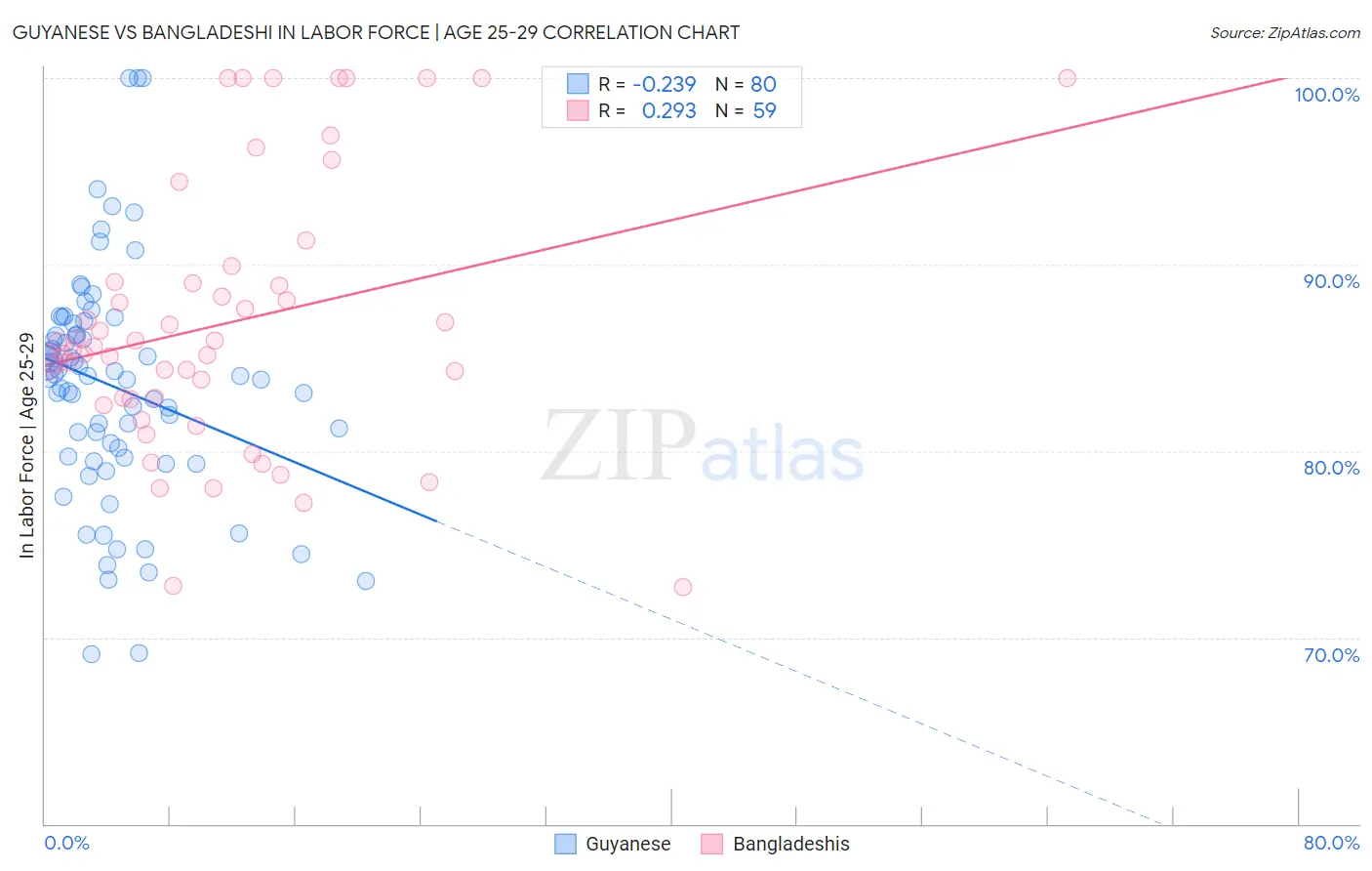 Guyanese vs Bangladeshi In Labor Force | Age 25-29