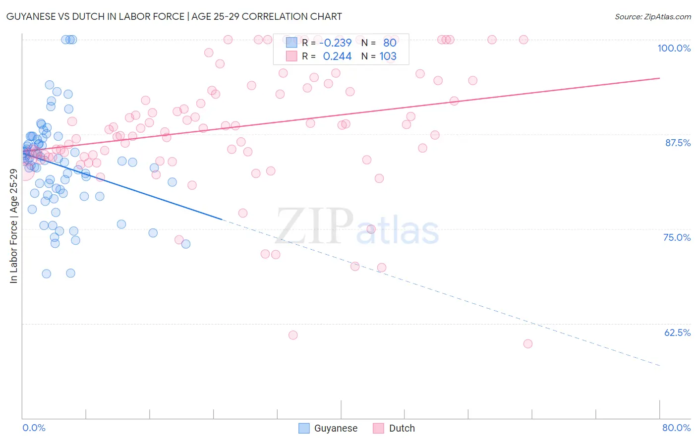 Guyanese vs Dutch In Labor Force | Age 25-29