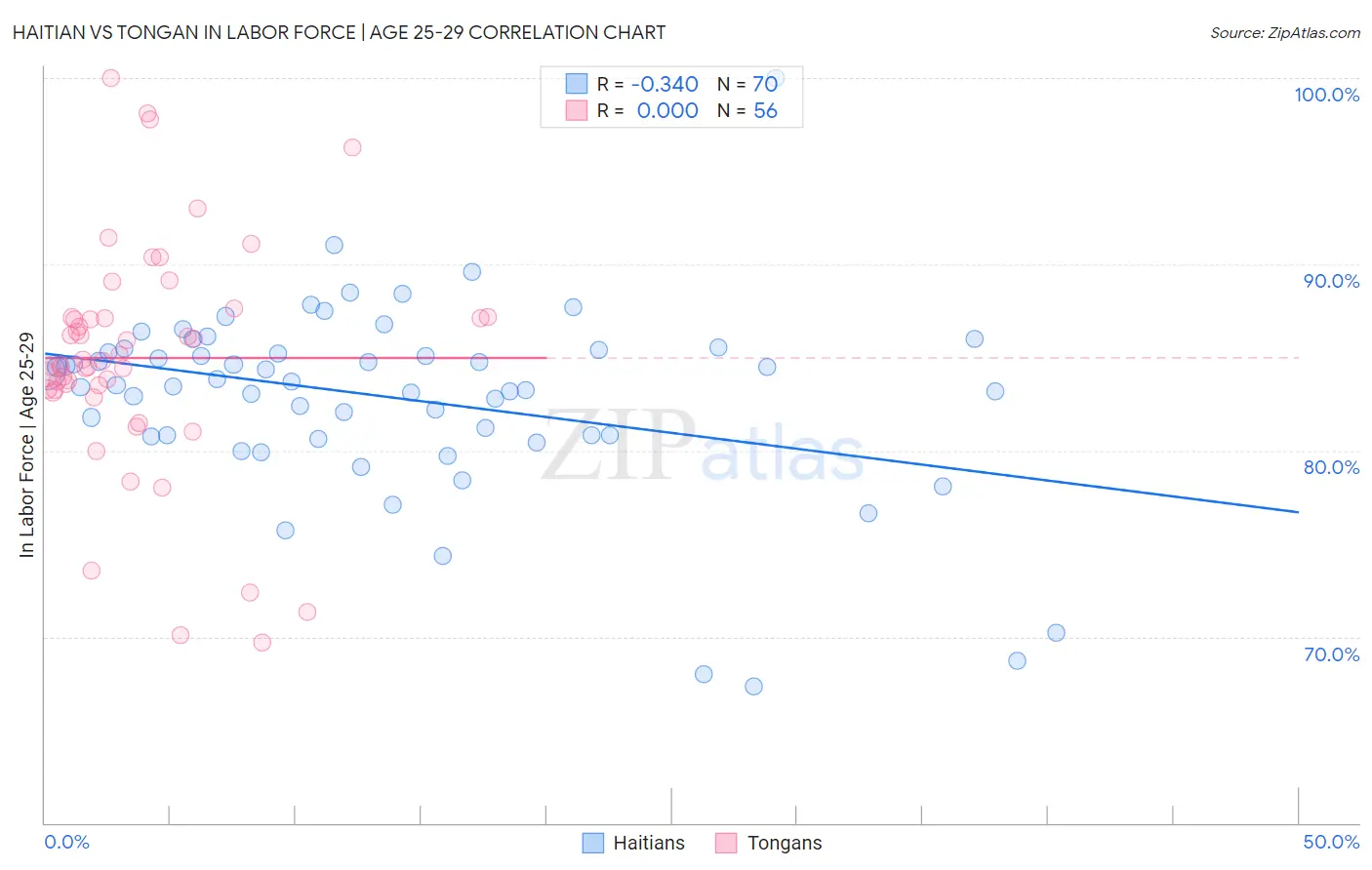 Haitian vs Tongan In Labor Force | Age 25-29