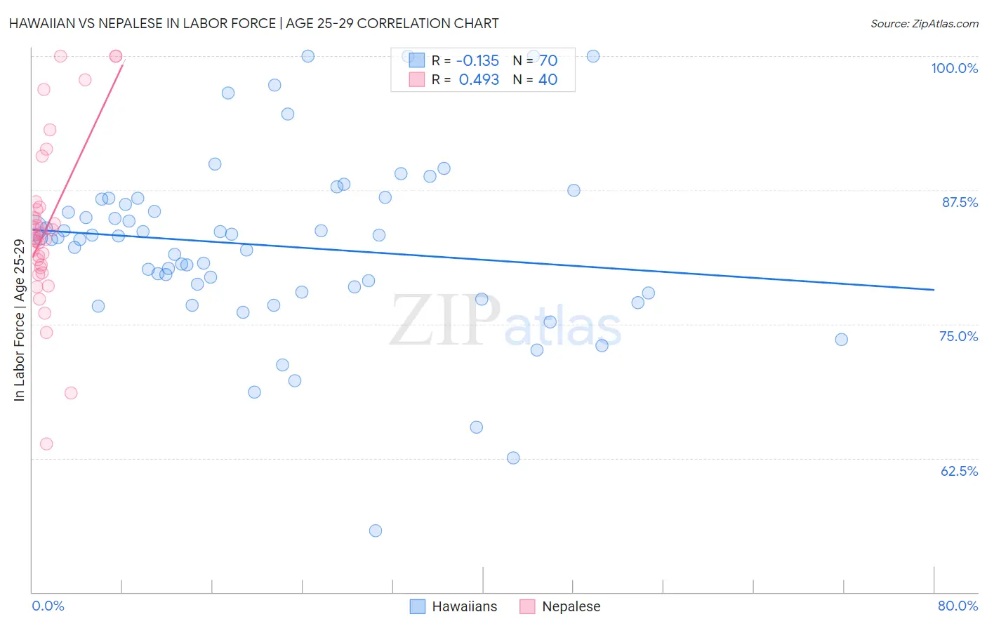 Hawaiian vs Nepalese In Labor Force | Age 25-29