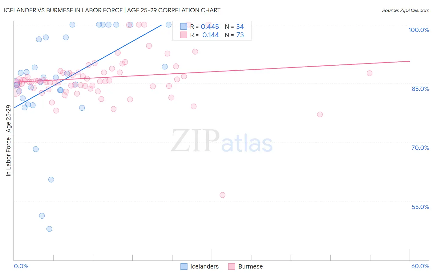 Icelander vs Burmese In Labor Force | Age 25-29