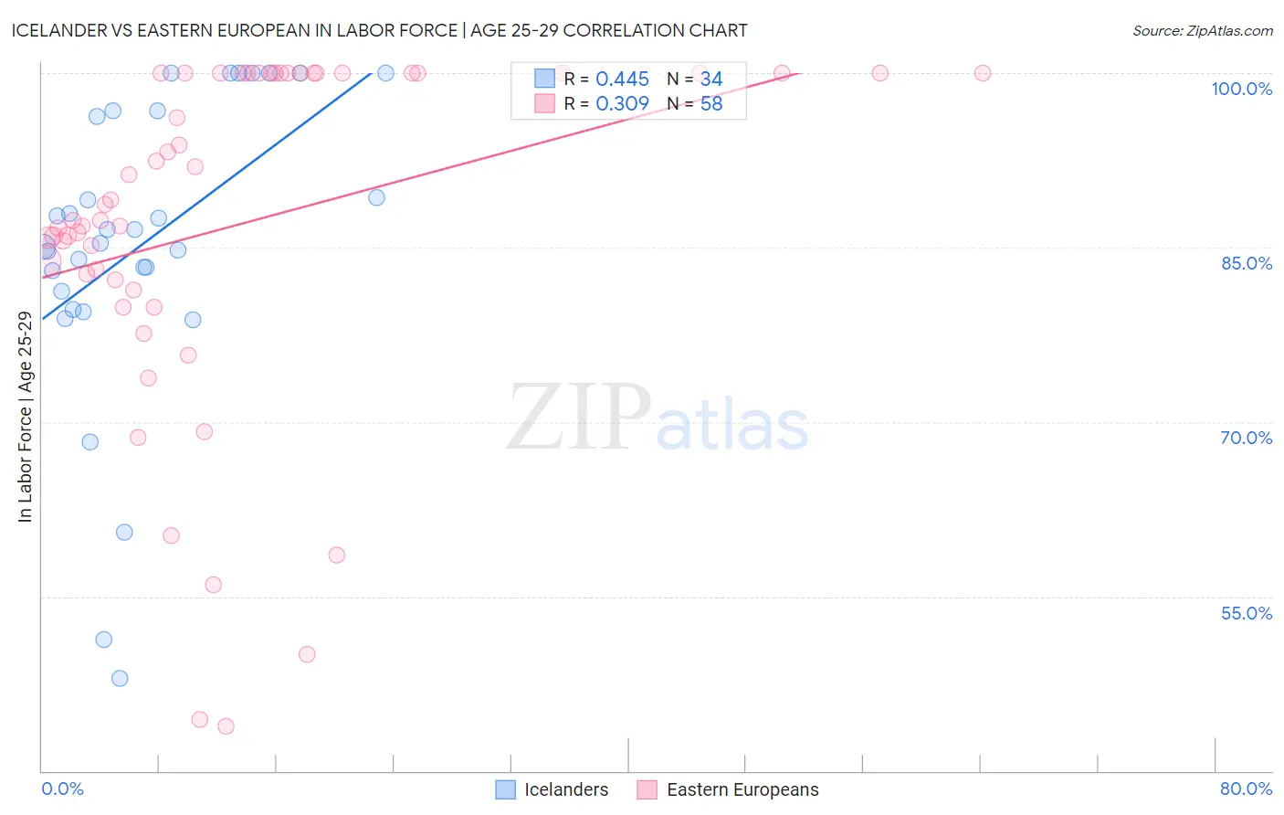 Icelander vs Eastern European In Labor Force | Age 25-29