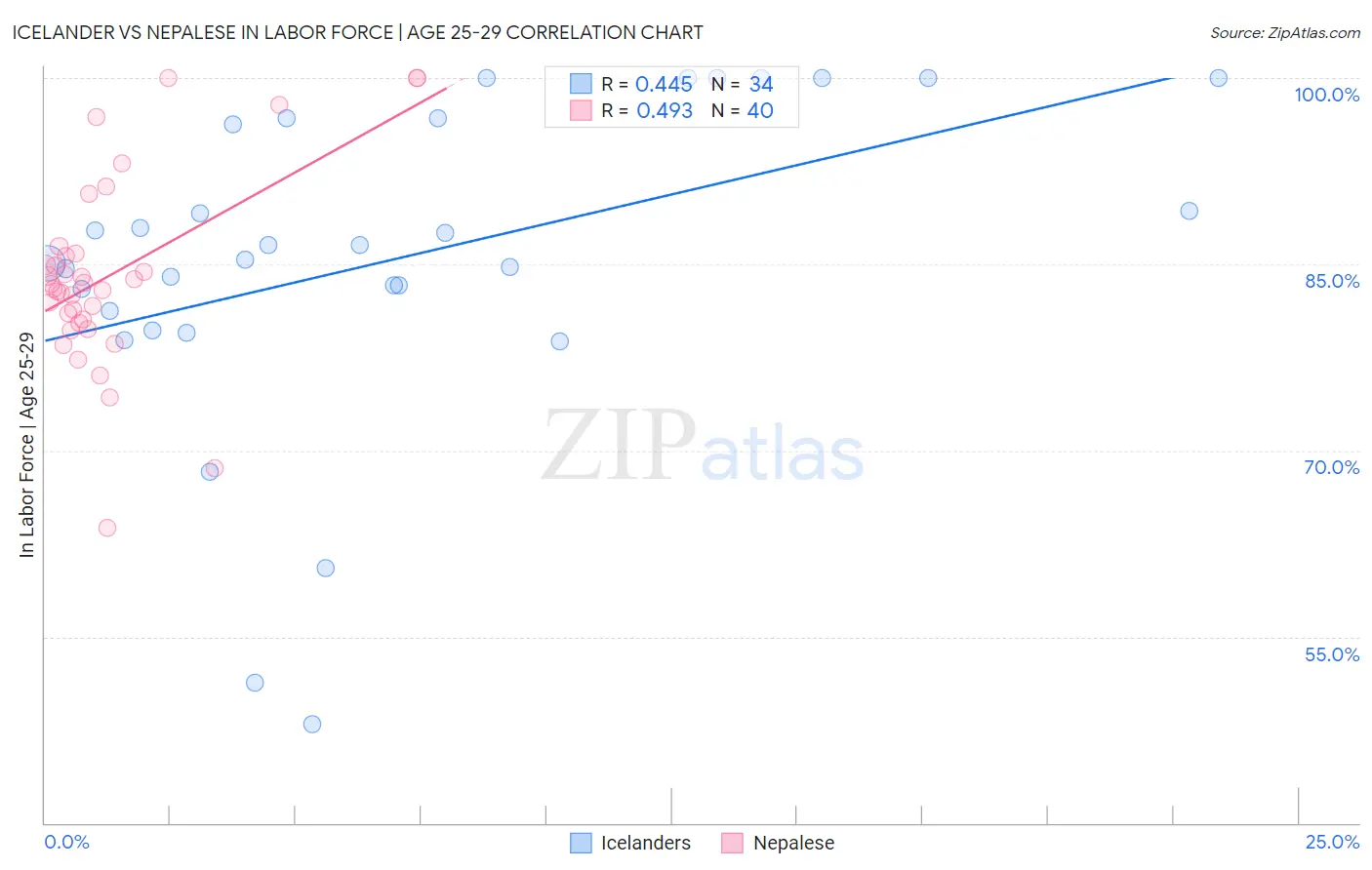 Icelander vs Nepalese In Labor Force | Age 25-29