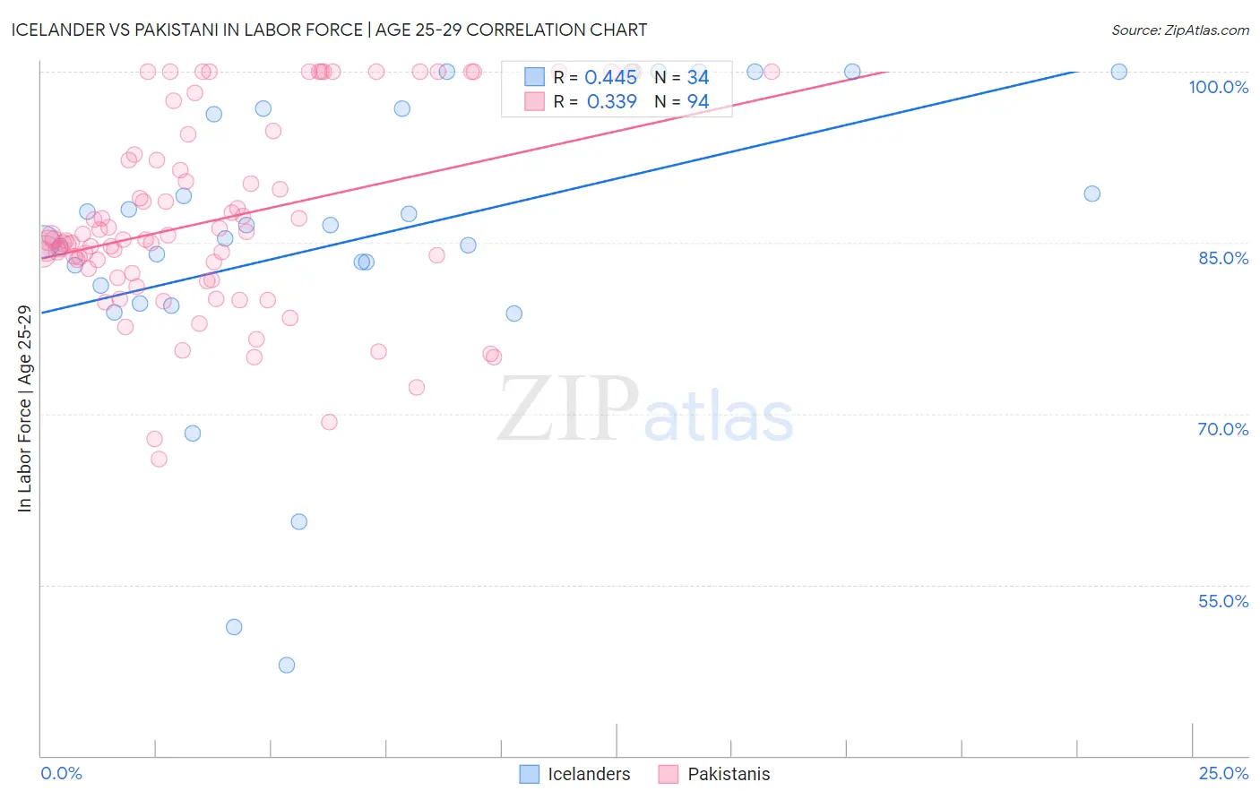 Icelander vs Pakistani In Labor Force | Age 25-29