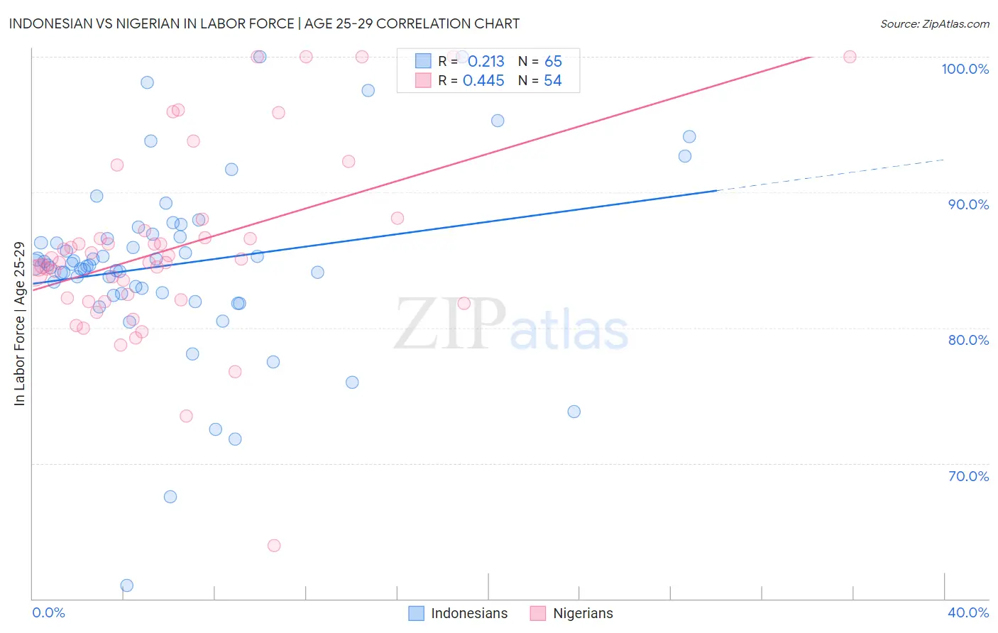 Indonesian vs Nigerian In Labor Force | Age 25-29