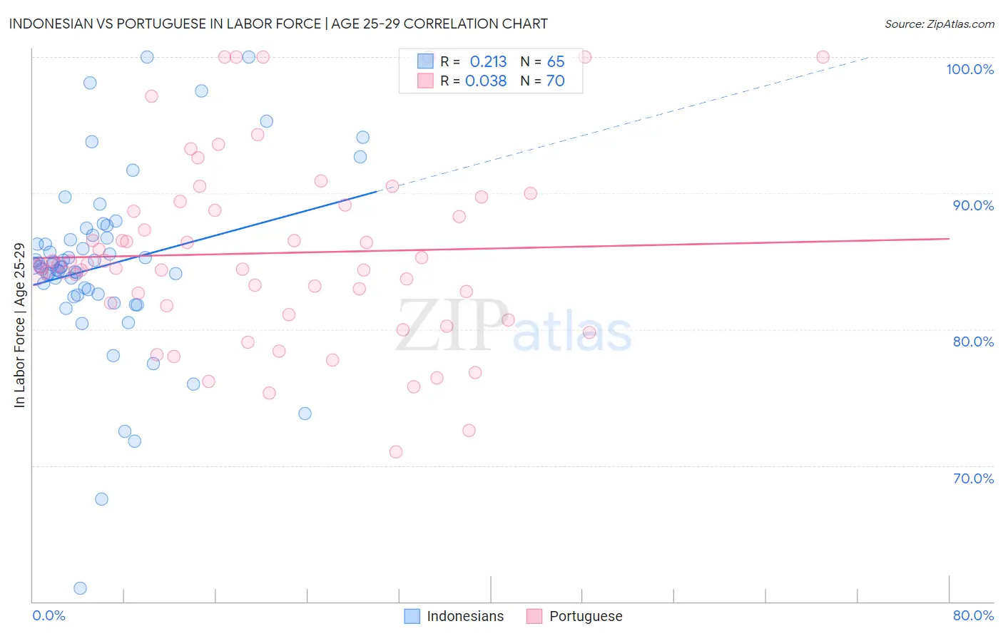 Indonesian vs Portuguese In Labor Force | Age 25-29