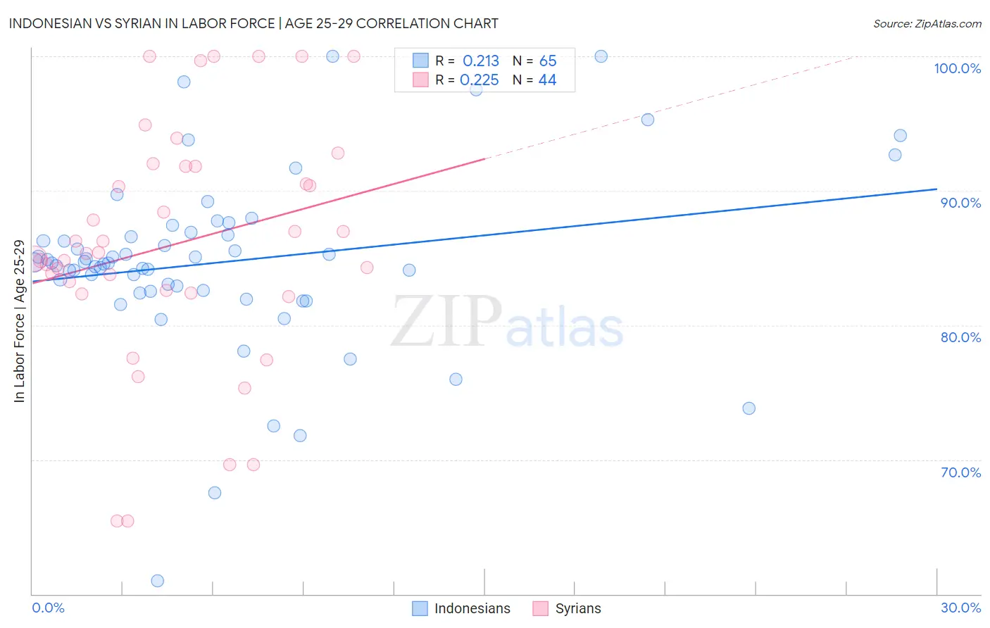 Indonesian vs Syrian In Labor Force | Age 25-29