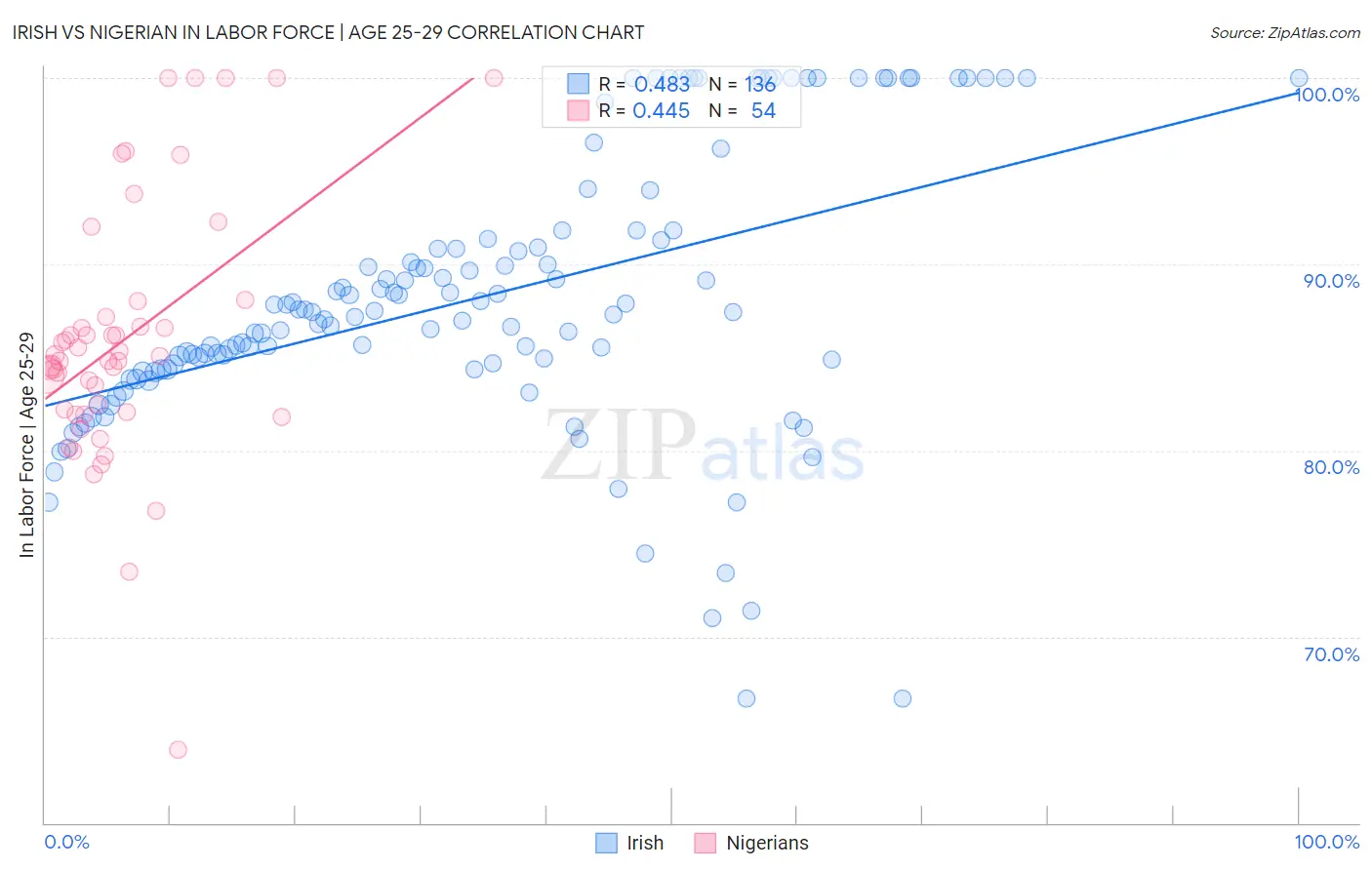 Irish vs Nigerian In Labor Force | Age 25-29