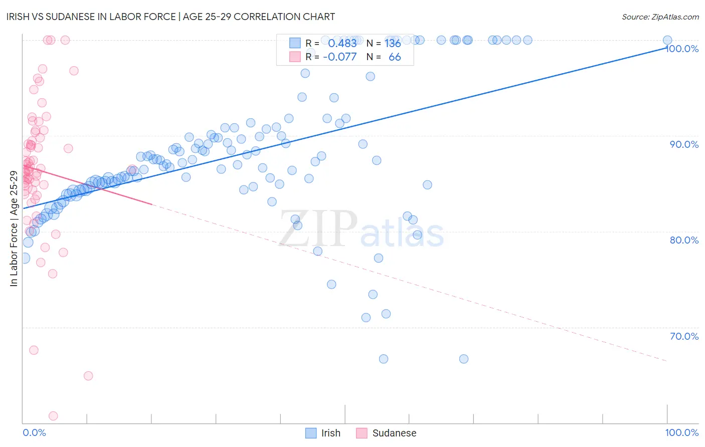 Irish vs Sudanese In Labor Force | Age 25-29