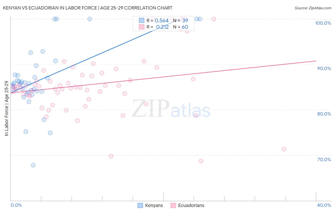 Kenyan vs Ecuadorian In Labor Force | Age 25-29