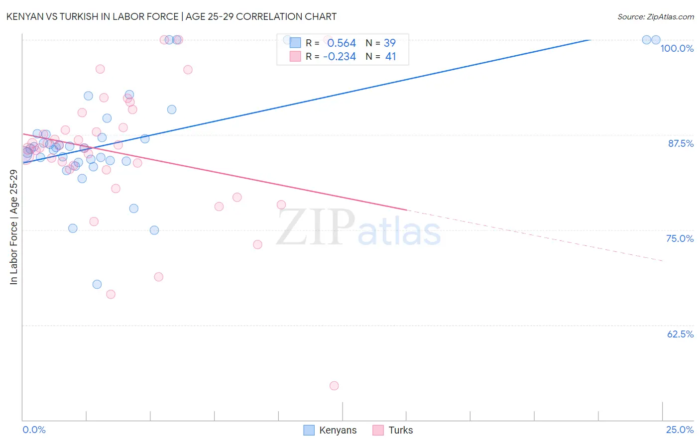 Kenyan vs Turkish In Labor Force | Age 25-29