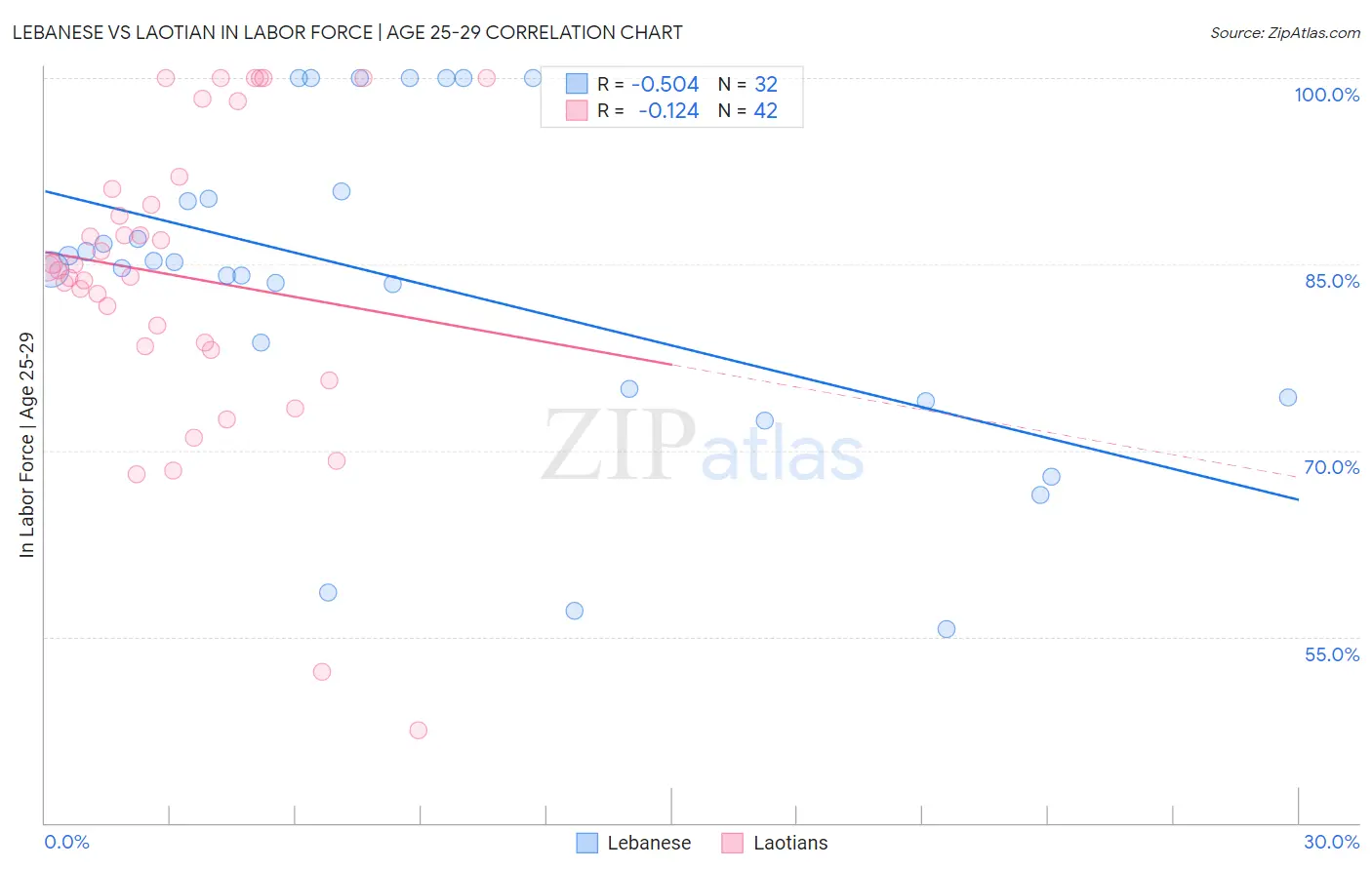 Lebanese vs Laotian In Labor Force | Age 25-29