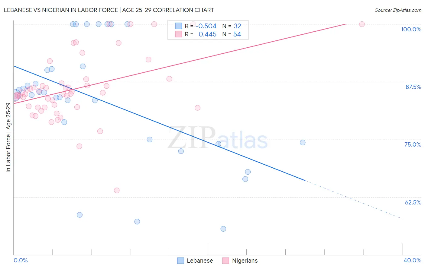 Lebanese vs Nigerian In Labor Force | Age 25-29