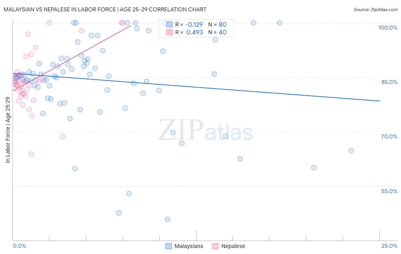 Malaysian vs Nepalese In Labor Force | Age 25-29