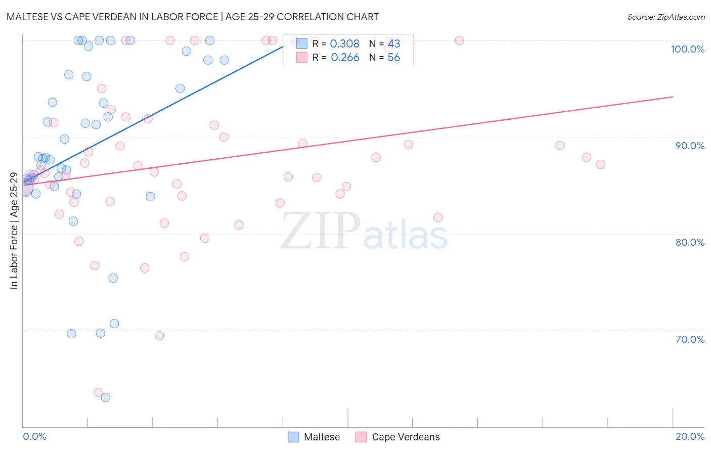 Maltese vs Cape Verdean In Labor Force | Age 25-29