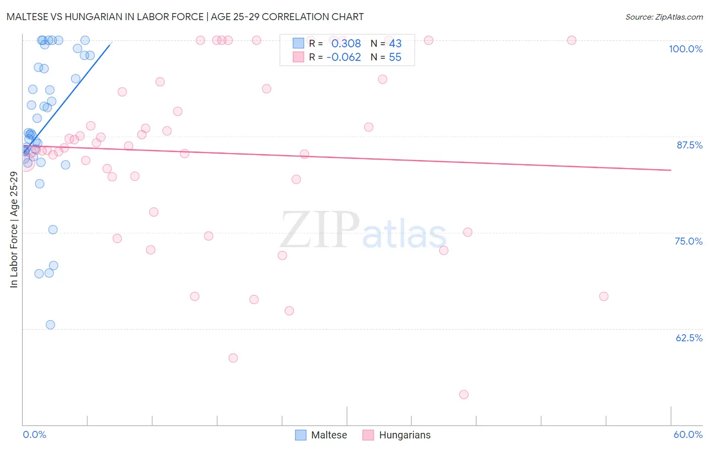 Maltese vs Hungarian In Labor Force | Age 25-29