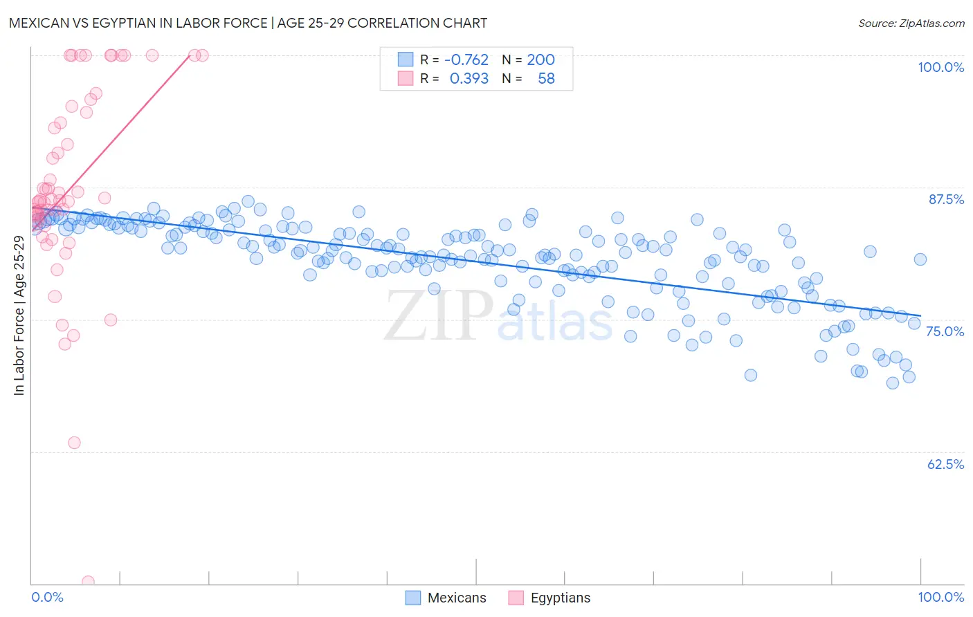 Mexican vs Egyptian In Labor Force | Age 25-29