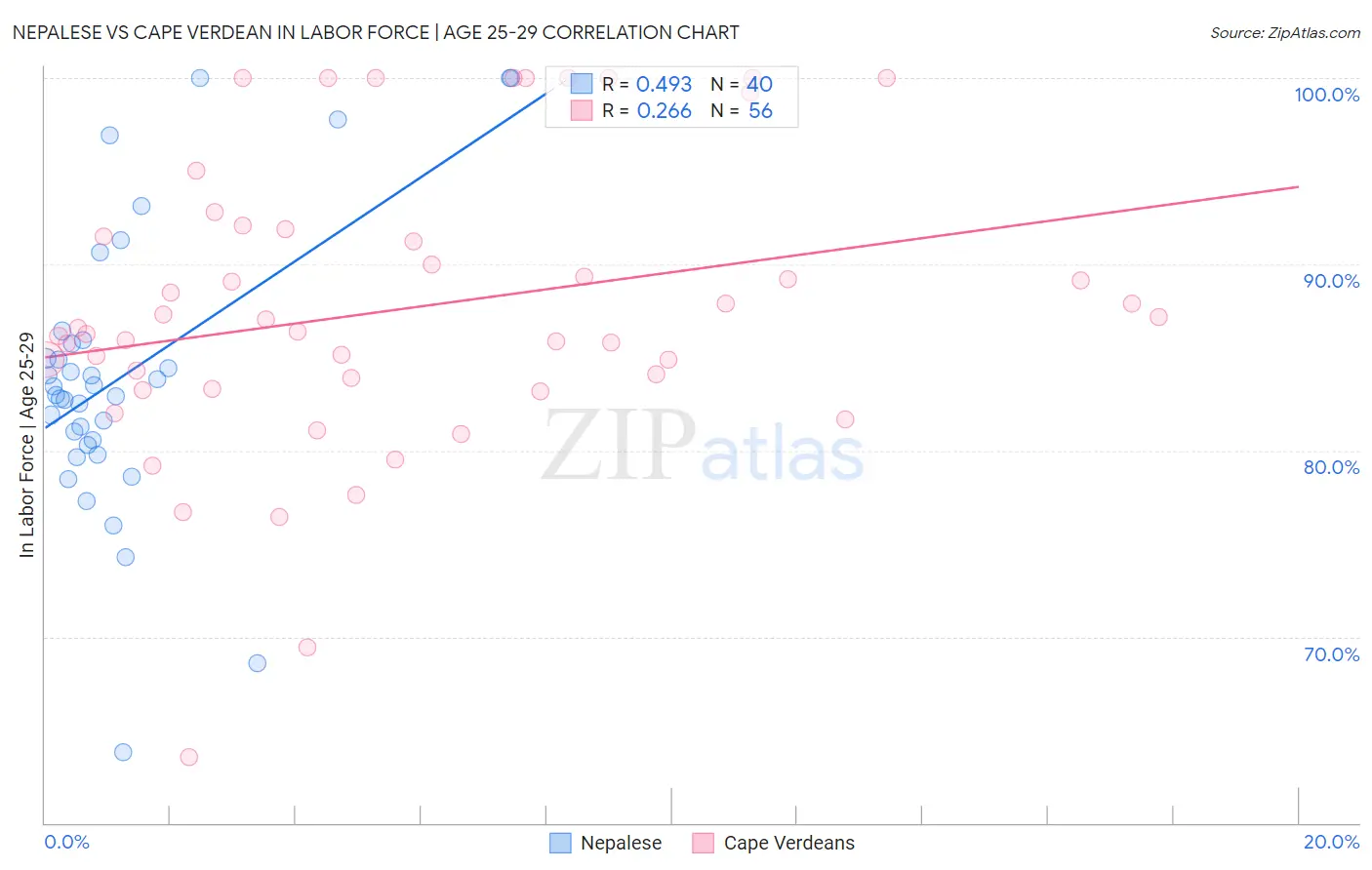 Nepalese vs Cape Verdean In Labor Force | Age 25-29