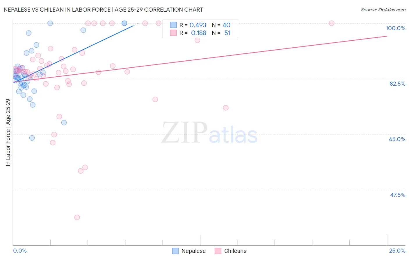 Nepalese vs Chilean In Labor Force | Age 25-29
