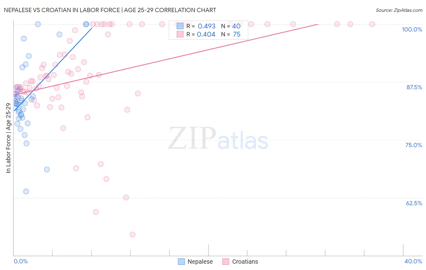 Nepalese vs Croatian In Labor Force | Age 25-29