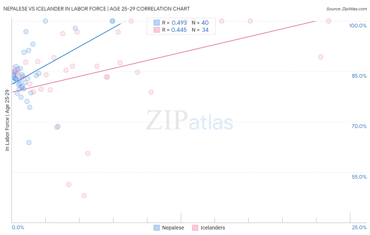 Nepalese vs Icelander In Labor Force | Age 25-29