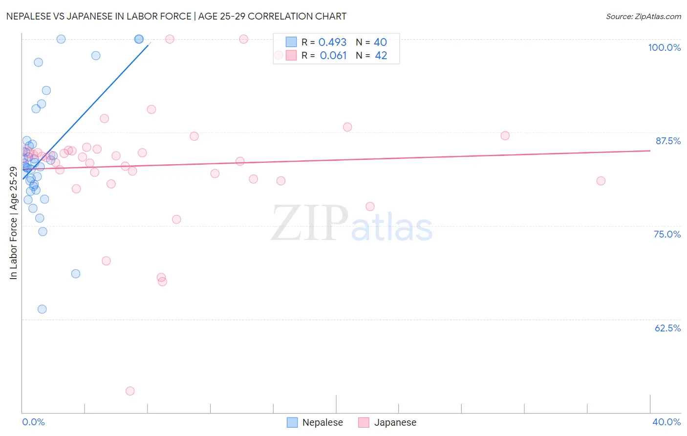 Nepalese vs Japanese In Labor Force | Age 25-29