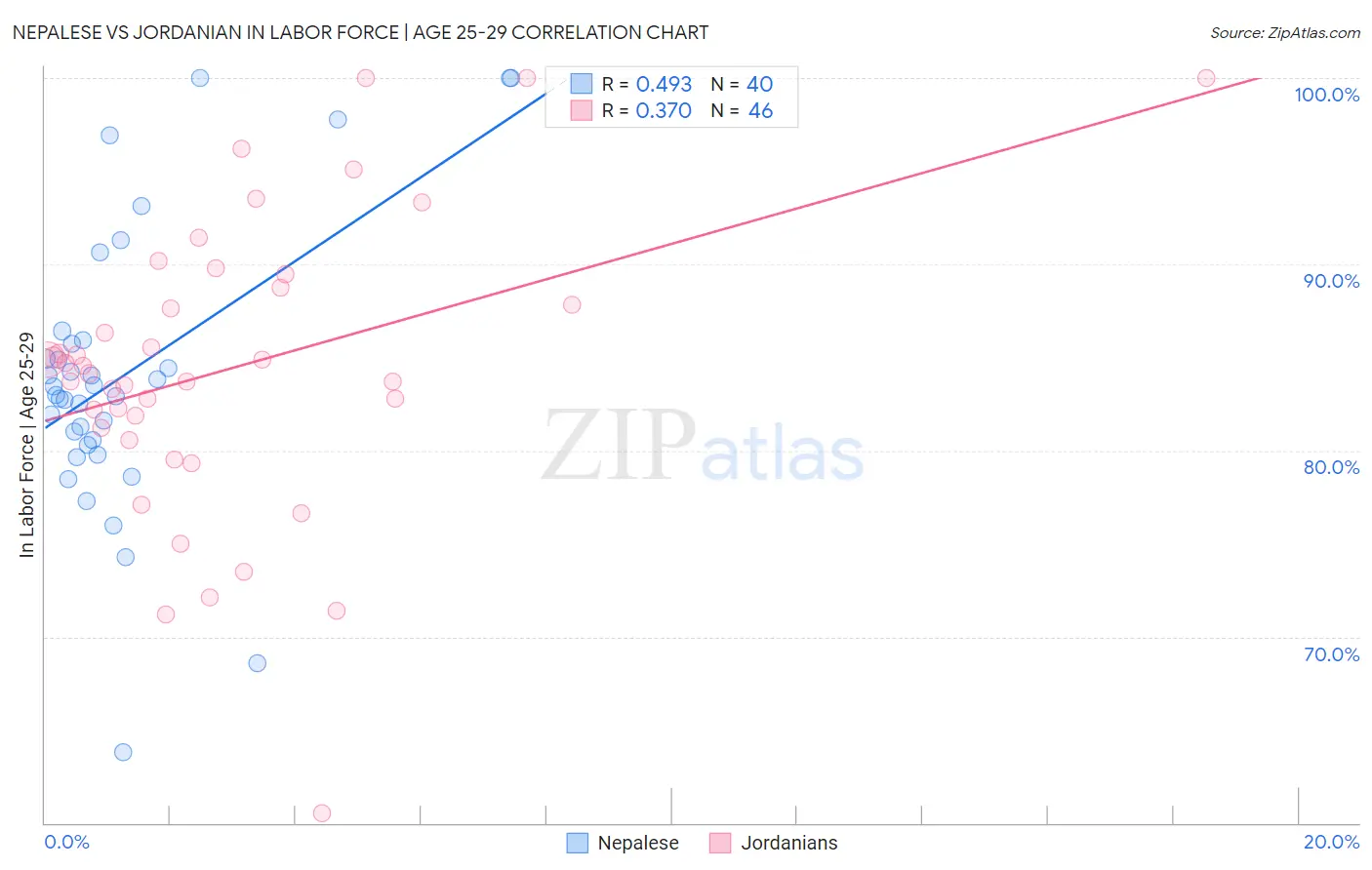 Nepalese vs Jordanian In Labor Force | Age 25-29