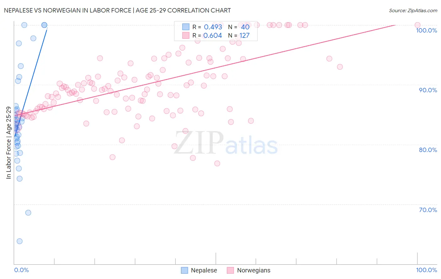 Nepalese vs Norwegian In Labor Force | Age 25-29