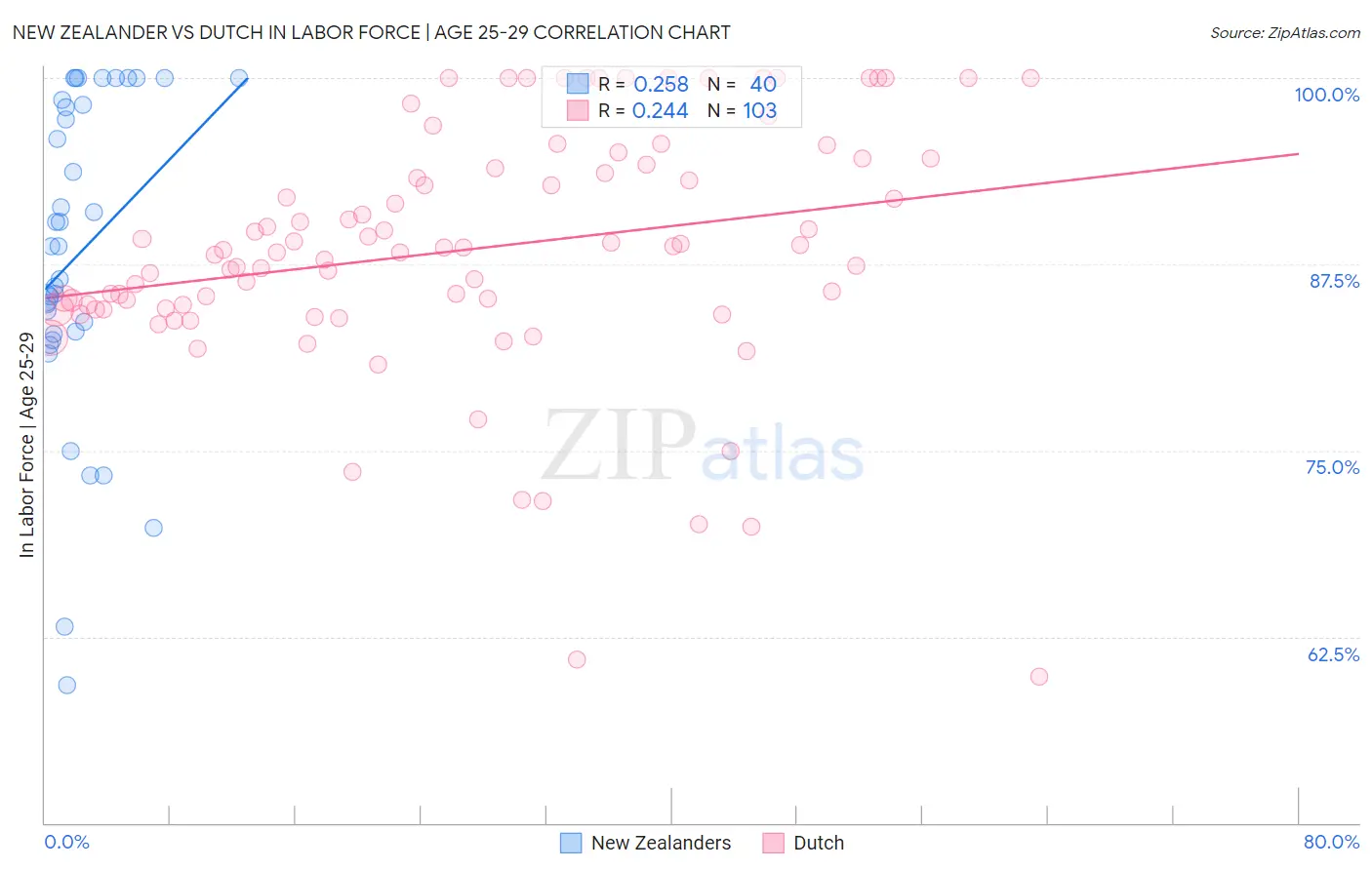 New Zealander vs Dutch In Labor Force | Age 25-29
