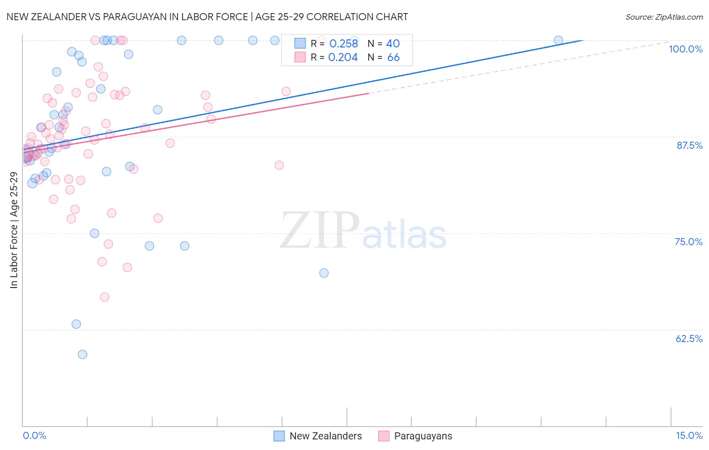 New Zealander vs Paraguayan In Labor Force | Age 25-29