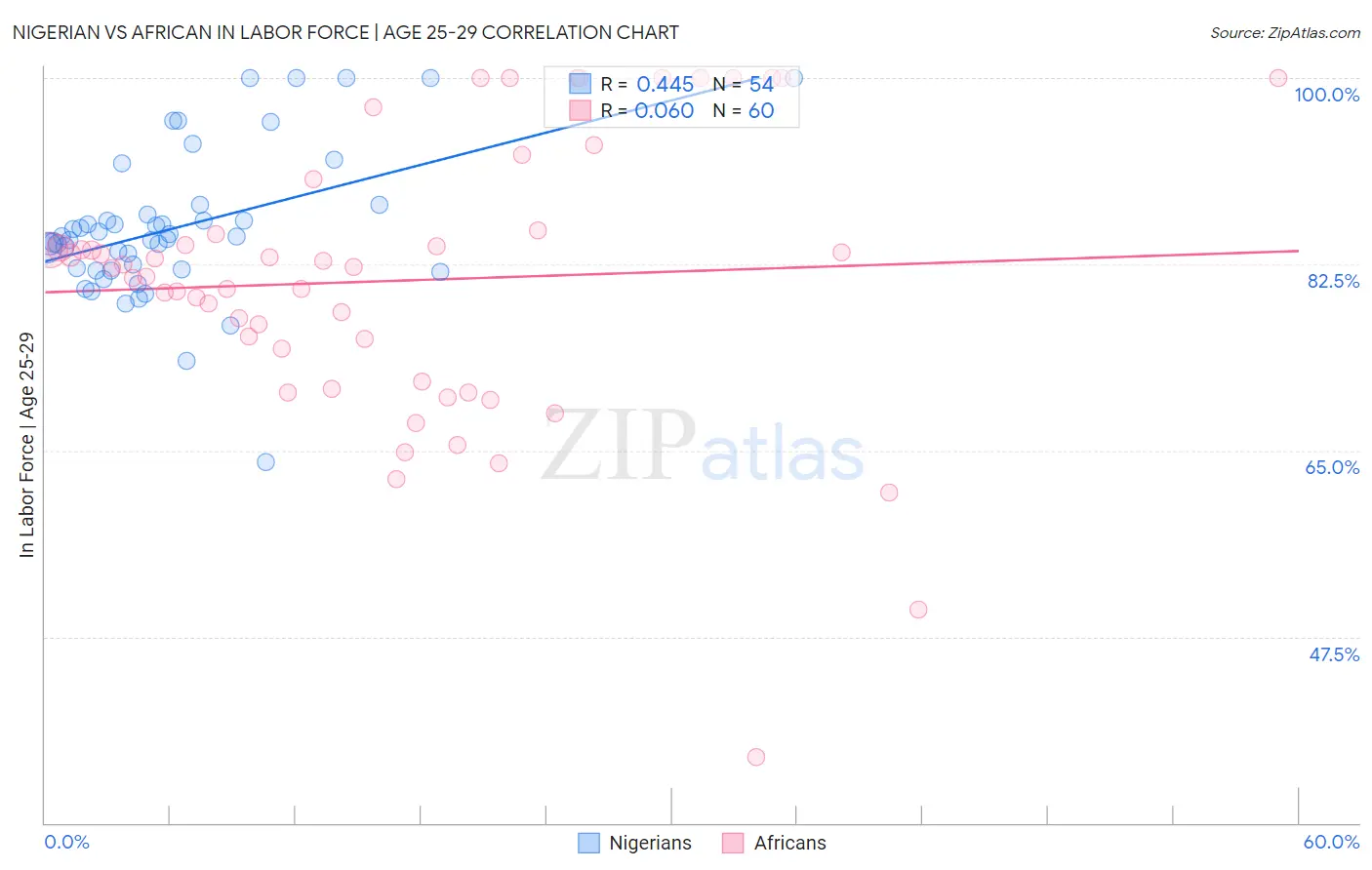 Nigerian vs African In Labor Force | Age 25-29