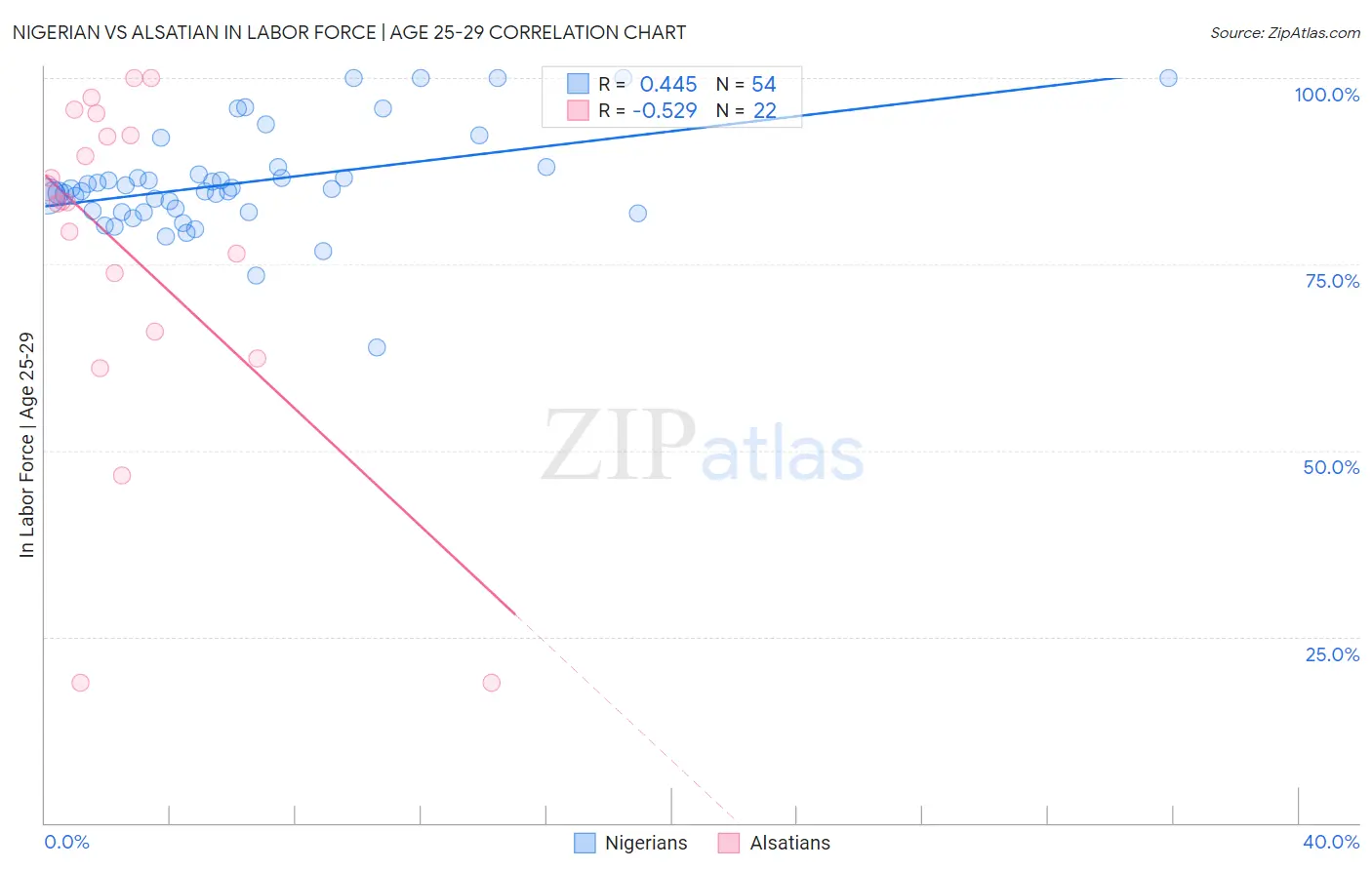 Nigerian vs Alsatian In Labor Force | Age 25-29