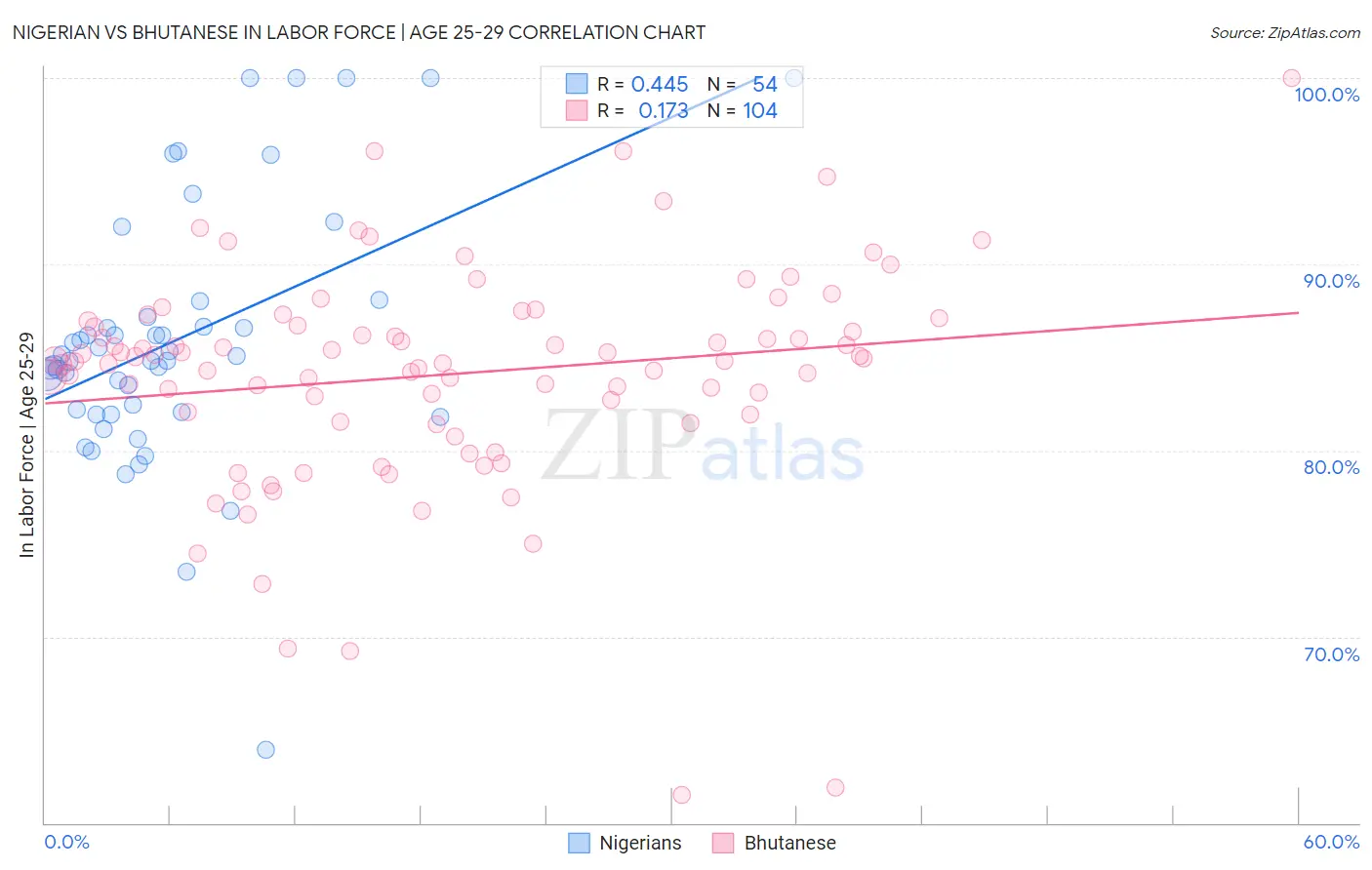 Nigerian vs Bhutanese In Labor Force | Age 25-29