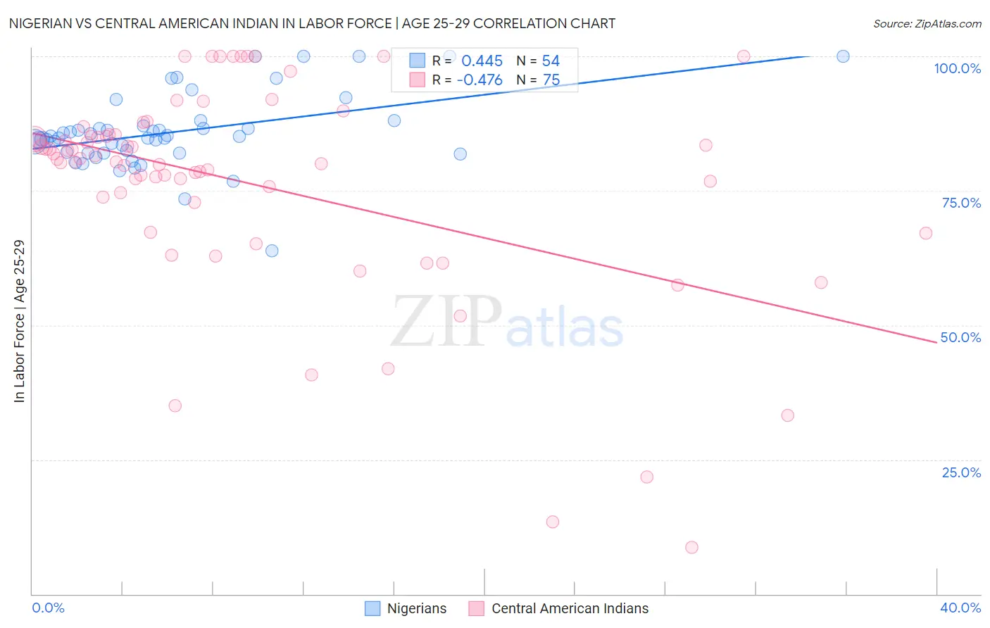 Nigerian vs Central American Indian In Labor Force | Age 25-29