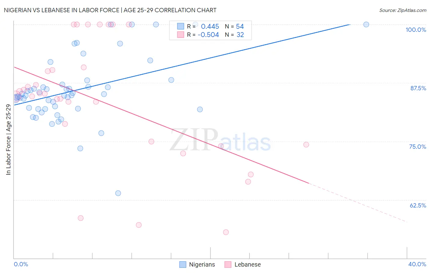Nigerian vs Lebanese In Labor Force | Age 25-29