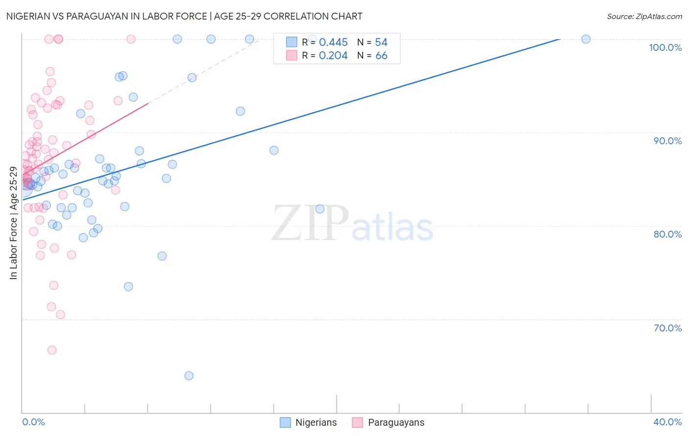 Nigerian vs Paraguayan In Labor Force | Age 25-29