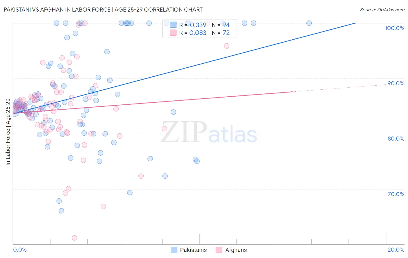 Pakistani vs Afghan In Labor Force | Age 25-29