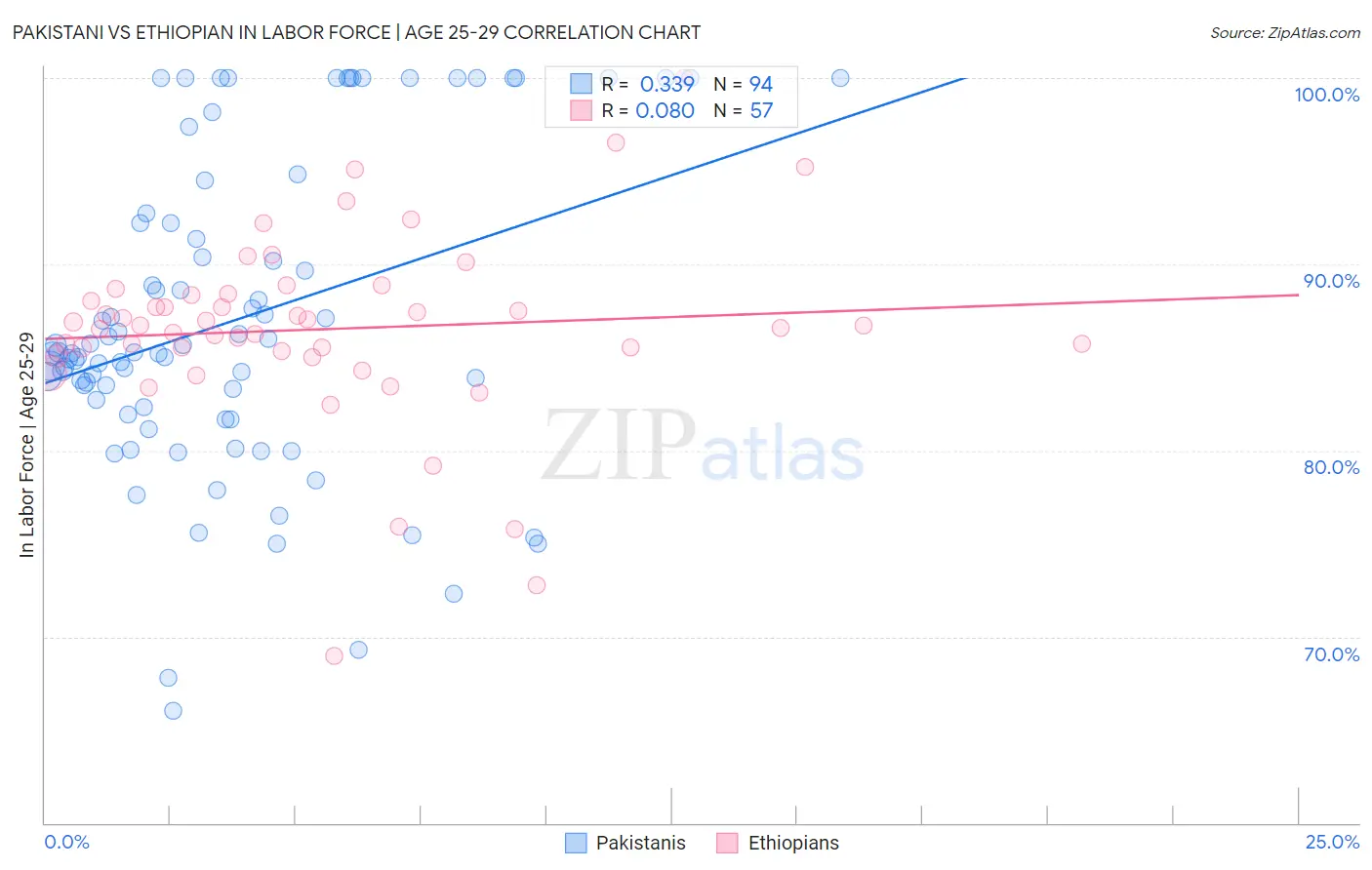 Pakistani vs Ethiopian In Labor Force | Age 25-29