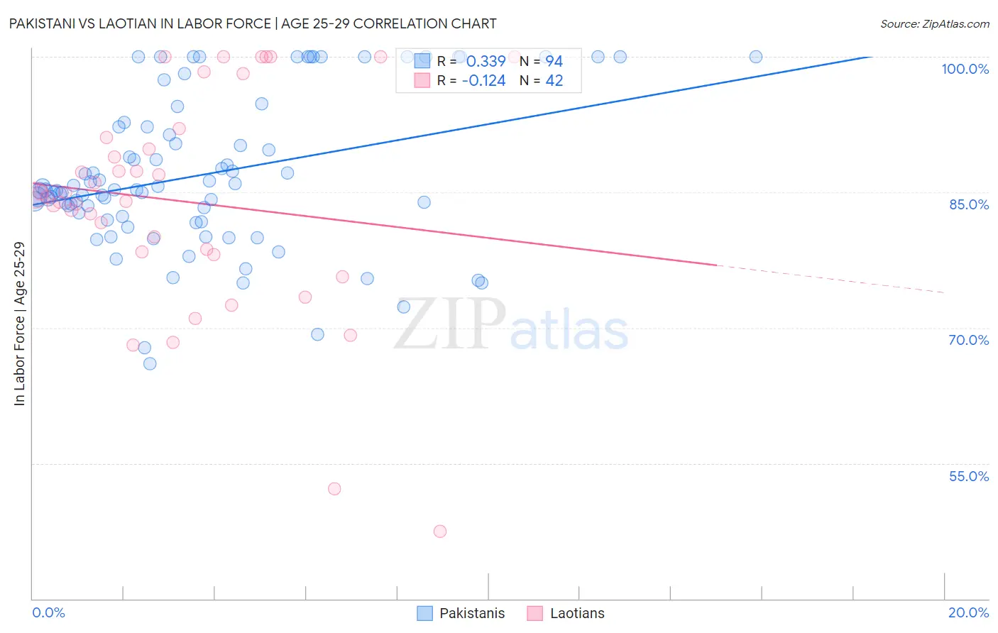 Pakistani vs Laotian In Labor Force | Age 25-29