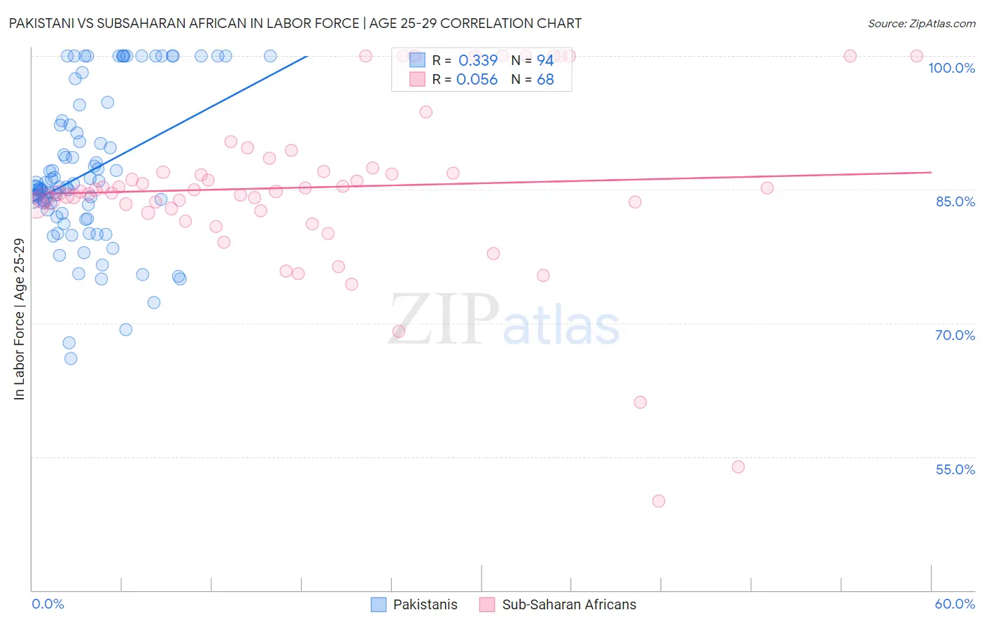 Pakistani vs Subsaharan African In Labor Force | Age 25-29