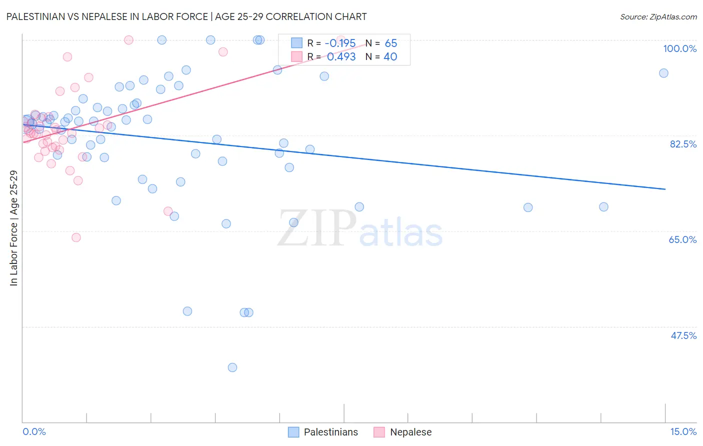 Palestinian vs Nepalese In Labor Force | Age 25-29