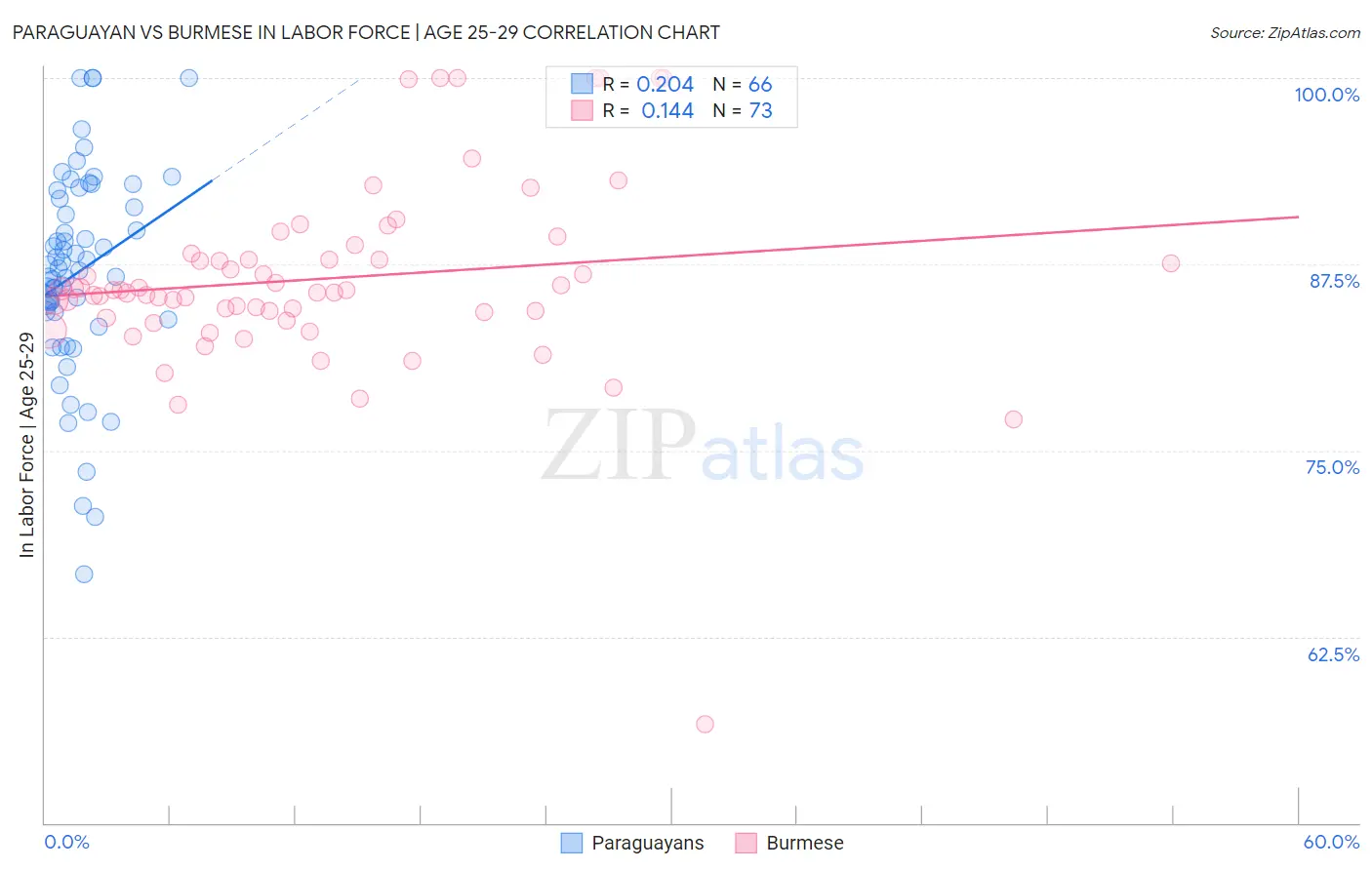 Paraguayan vs Burmese In Labor Force | Age 25-29