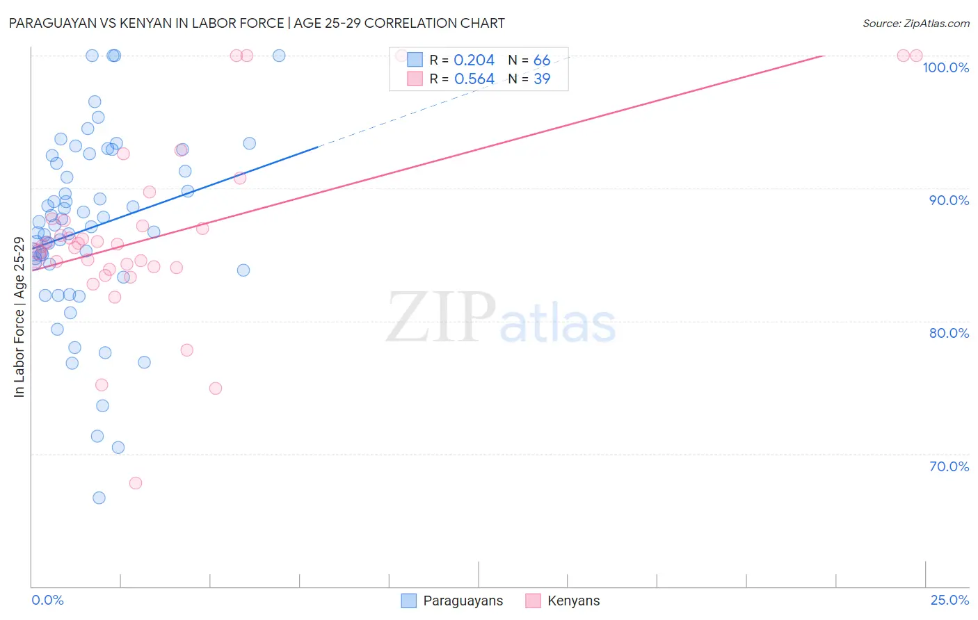 Paraguayan vs Kenyan In Labor Force | Age 25-29