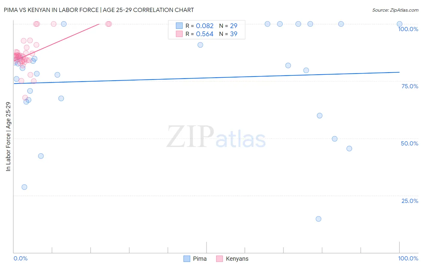 Pima vs Kenyan In Labor Force | Age 25-29