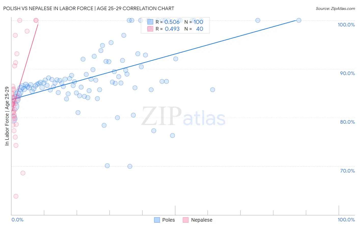 Polish vs Nepalese In Labor Force | Age 25-29