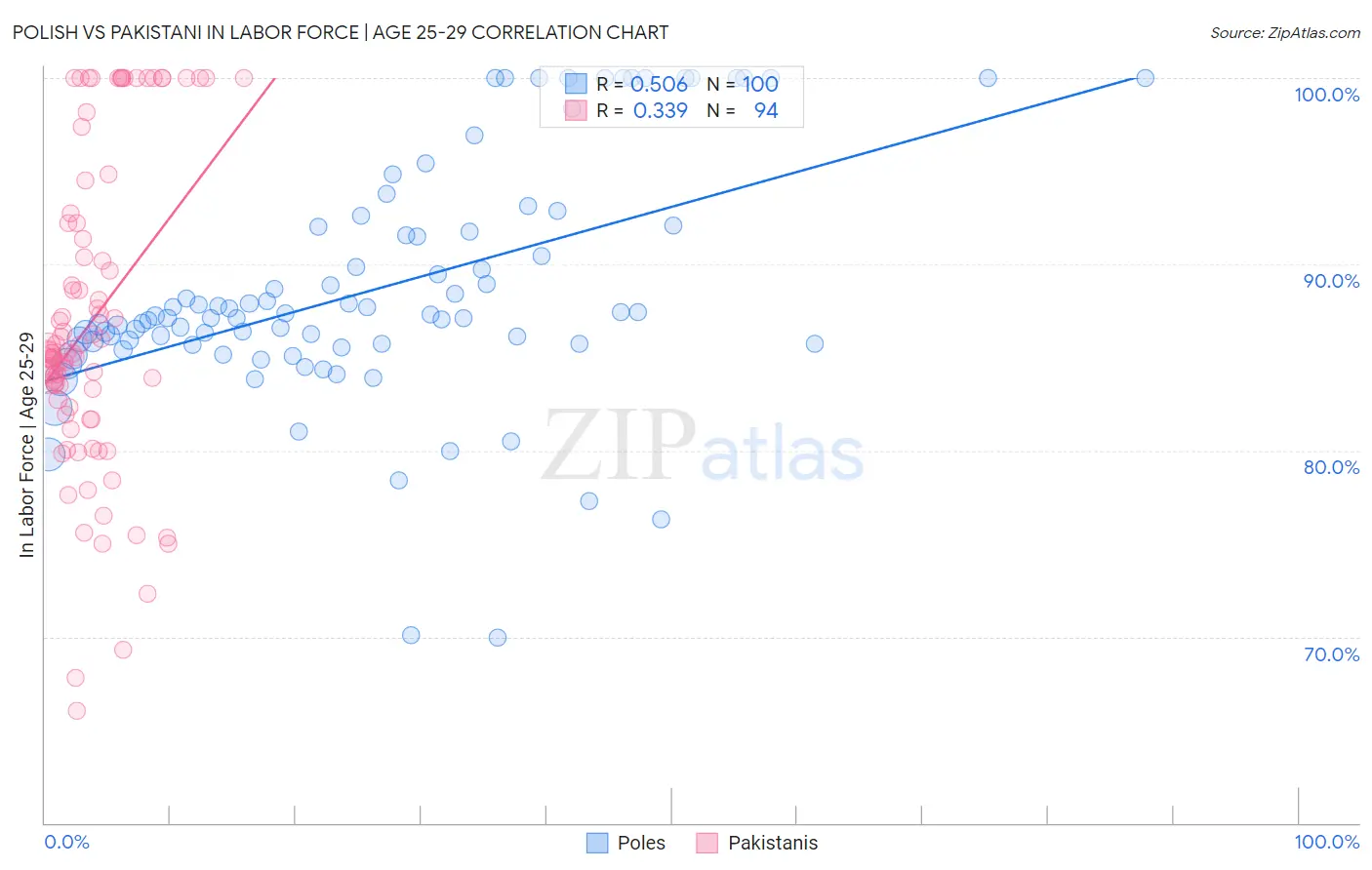 Polish vs Pakistani In Labor Force | Age 25-29
