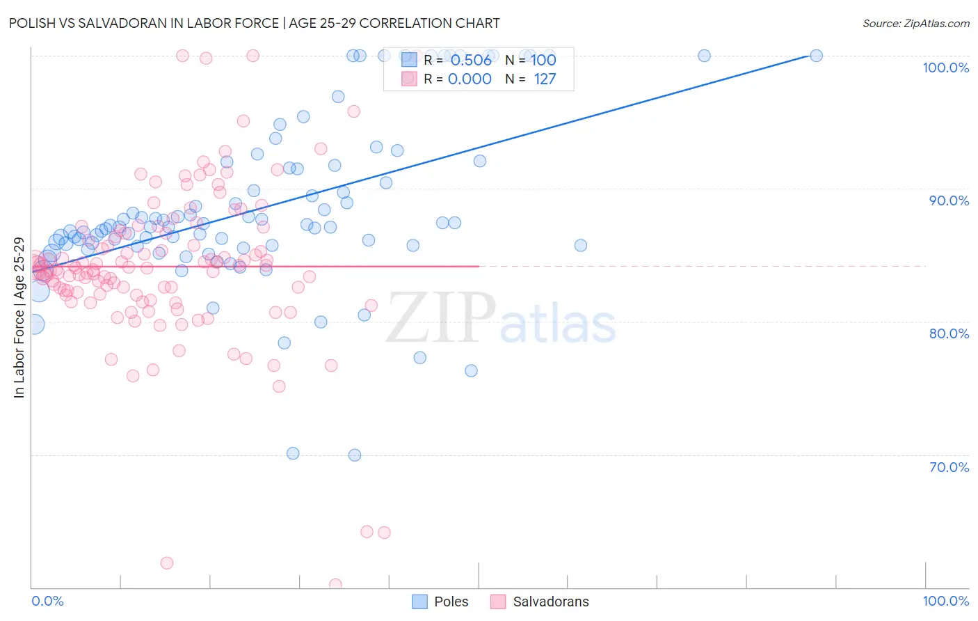 Polish vs Salvadoran In Labor Force | Age 25-29